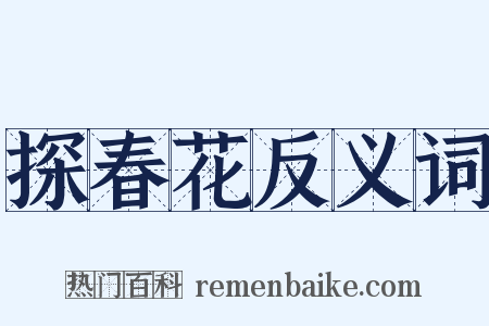 探春花反义词是什么意思的图片